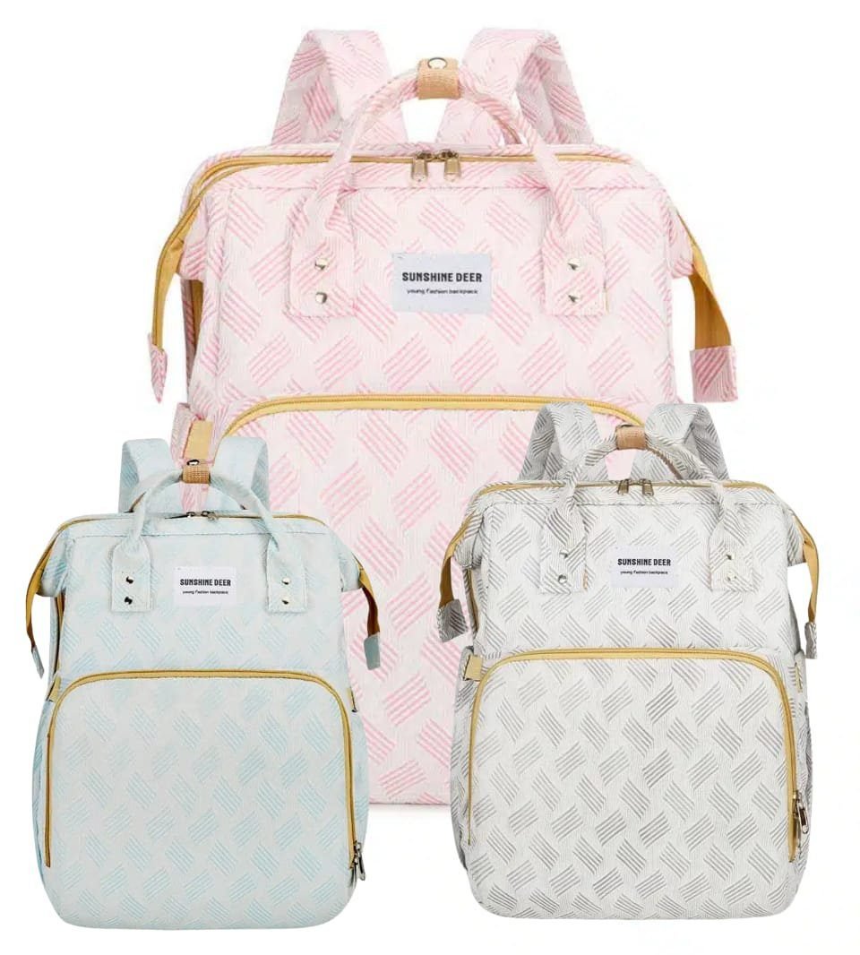 Sac De Maternité Léger Imprimé Ours - En Coton, Rangement Multicouches - Pour Sorties Courtes, Poussette