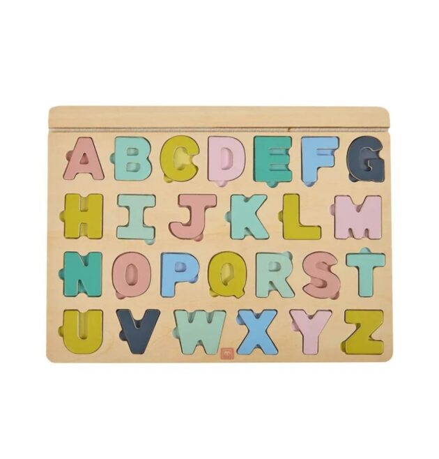 Melissa & Doug Puzzle en bois lettres de l'alphabet majuscules et minuscules - 52 pièces